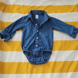 Carter's Denim Button-Up Bodysuit 12m